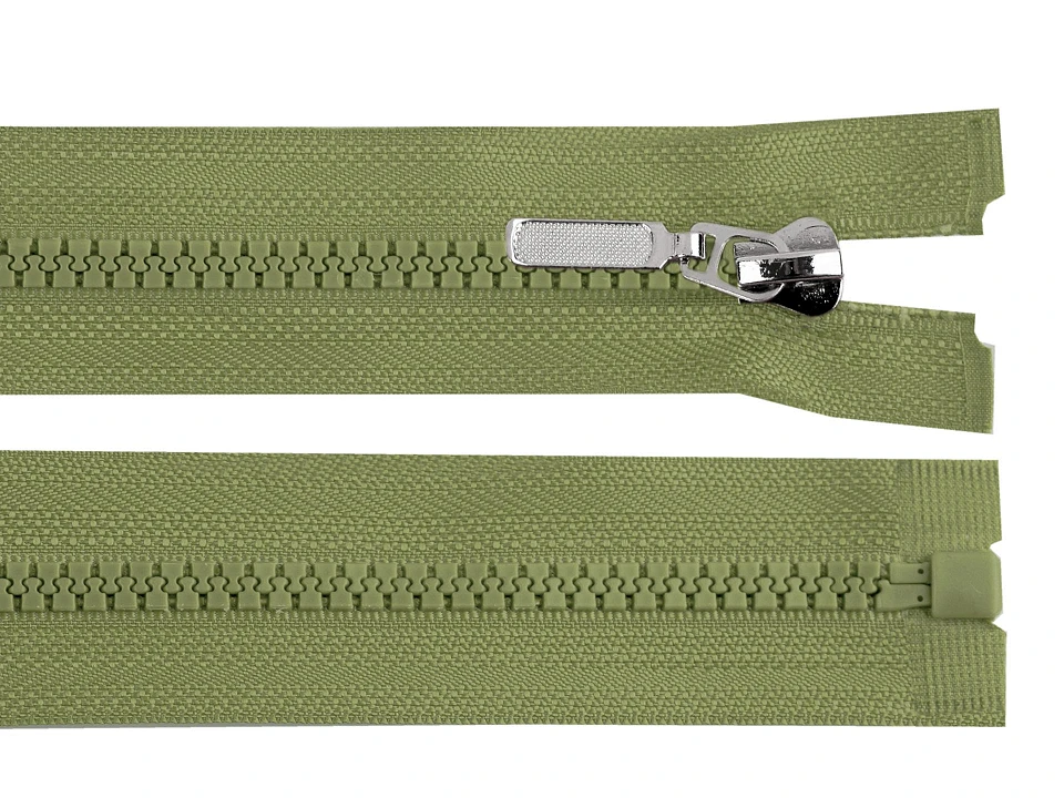 Kostený zips No 5 dĺžka 30 cm s ozdobným jazdcom- 1ks