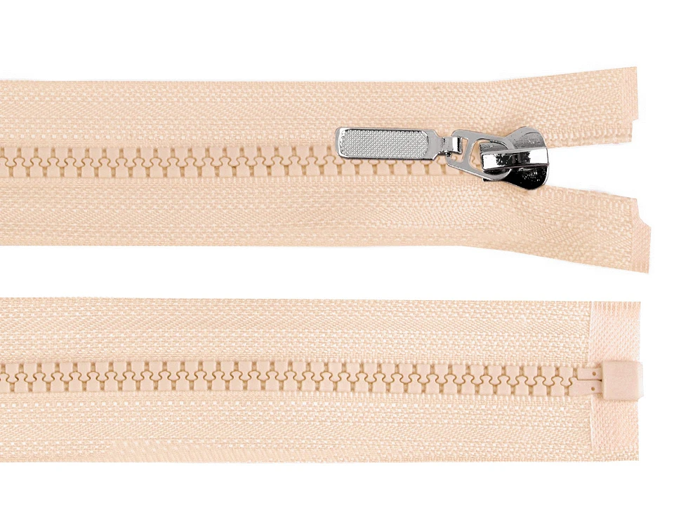 Kostený zips No 5 dĺžka 30 cm s ozdobným jazdcom- 1ks