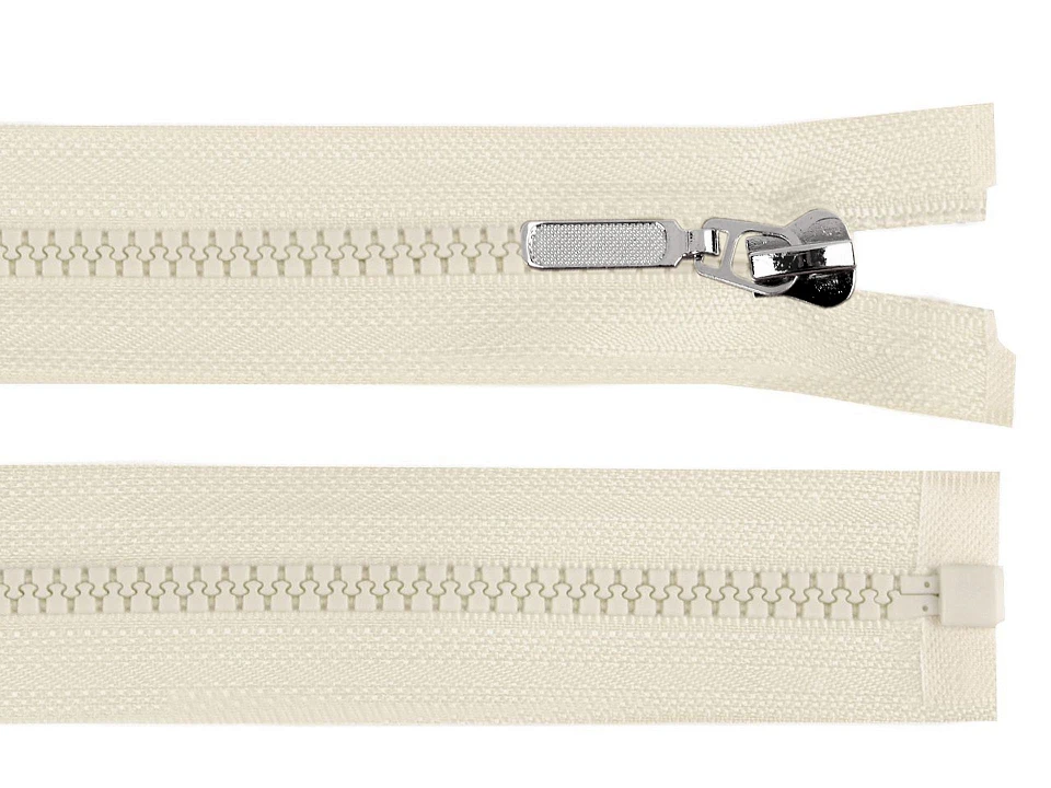 Kostený zips No 5 dĺžka 30 cm s ozdobným jazdcom- 1ks