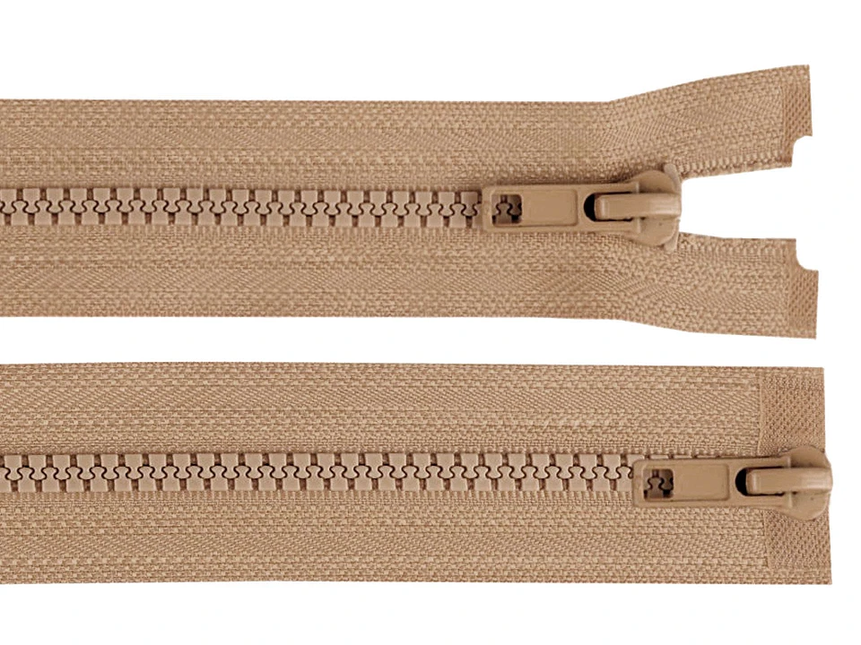 Zips kostený 5 mm deliteľný 2 jazdce / dvojcestný 85 cm bundový -1ks