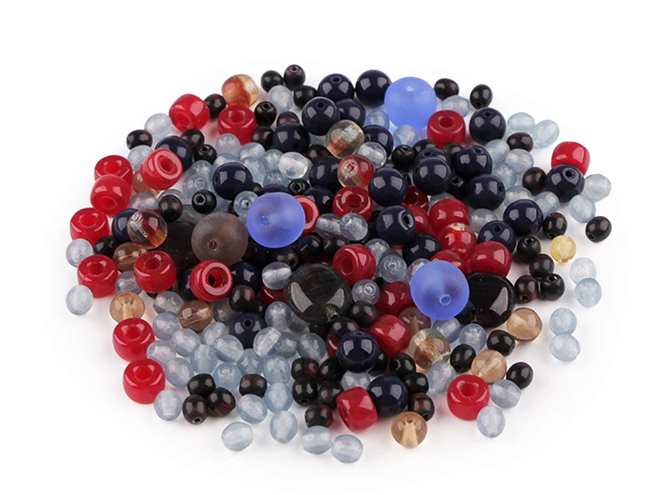Sklenené koráliky ramš 2. akosť - 50g