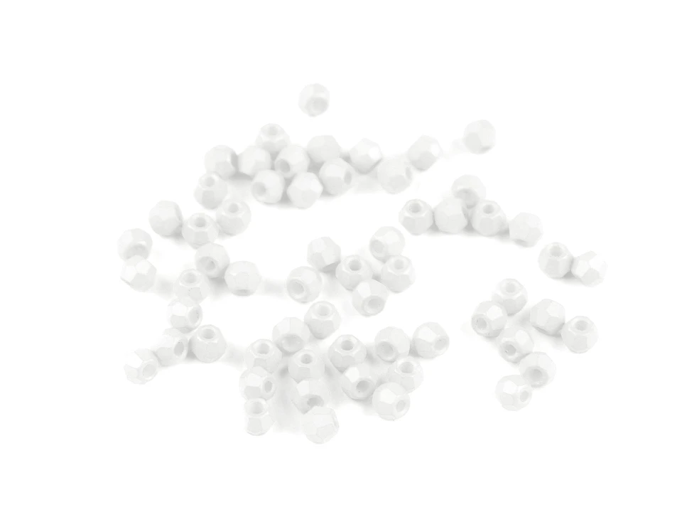 Sklenené korálky brúsené Ø4 mm- 5g