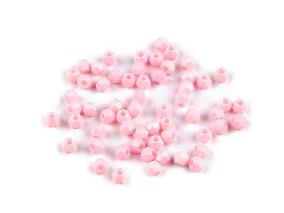 Sklenené korálky brúsené Ø4 mm- 5g