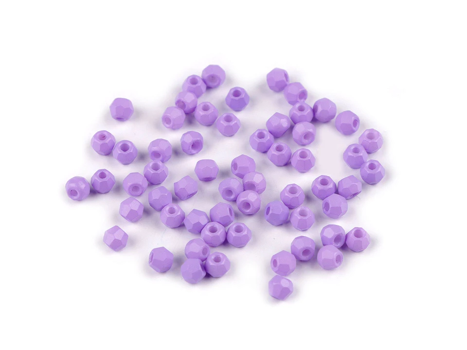 Sklenené korálky brúsené Ø4 mm- 5g
