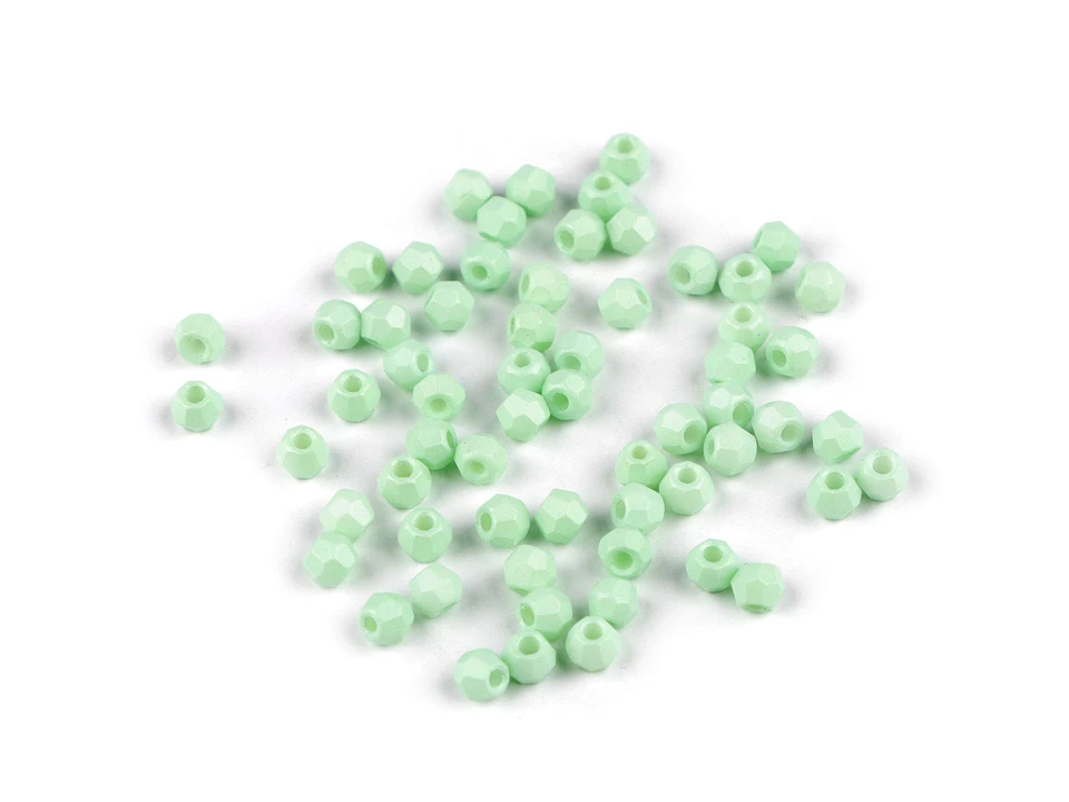 Sklenené korálky brúsené Ø4 mm- 5g