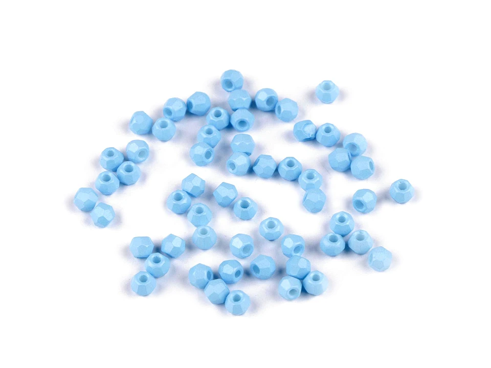 Sklenené korálky brúsené Ø4 mm- 5g