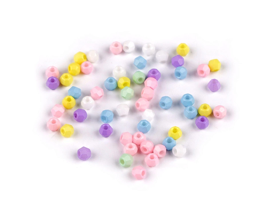 Sklenené korálky brúsené Ø4 mm- 5g
