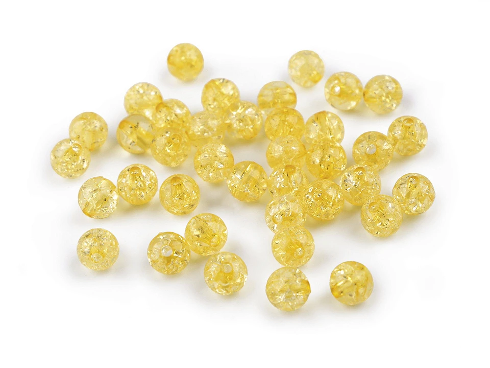 Plastové korálky kraklované Ø8 mm - 30g