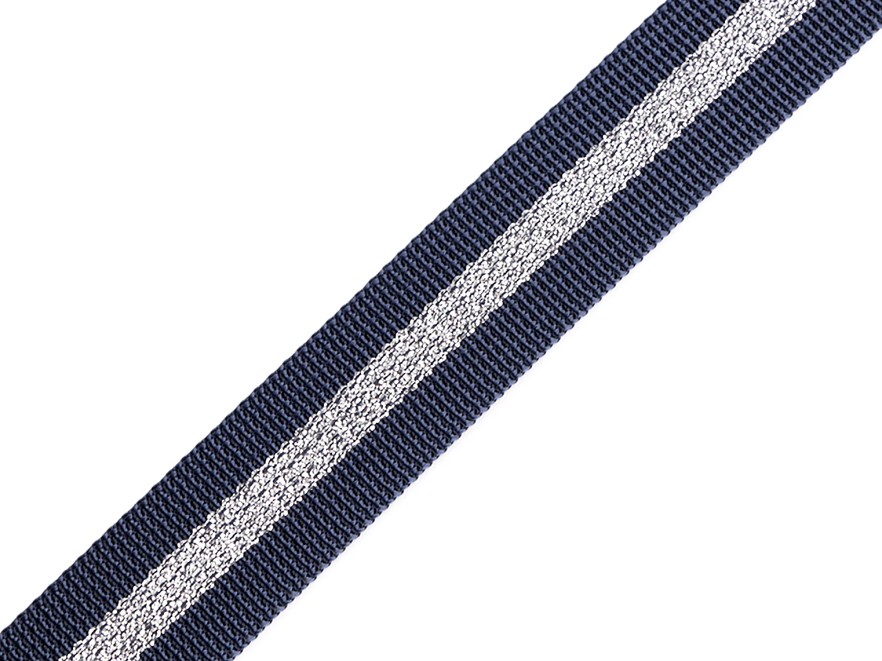 Popruh polypropylénový obojstranný s lurexom šírka 25 mm- 1m