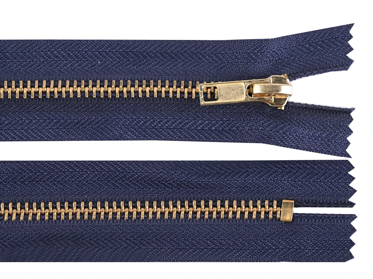 Kovový zips No 5 dĺžka 10 cm (jeansový)- 1kus