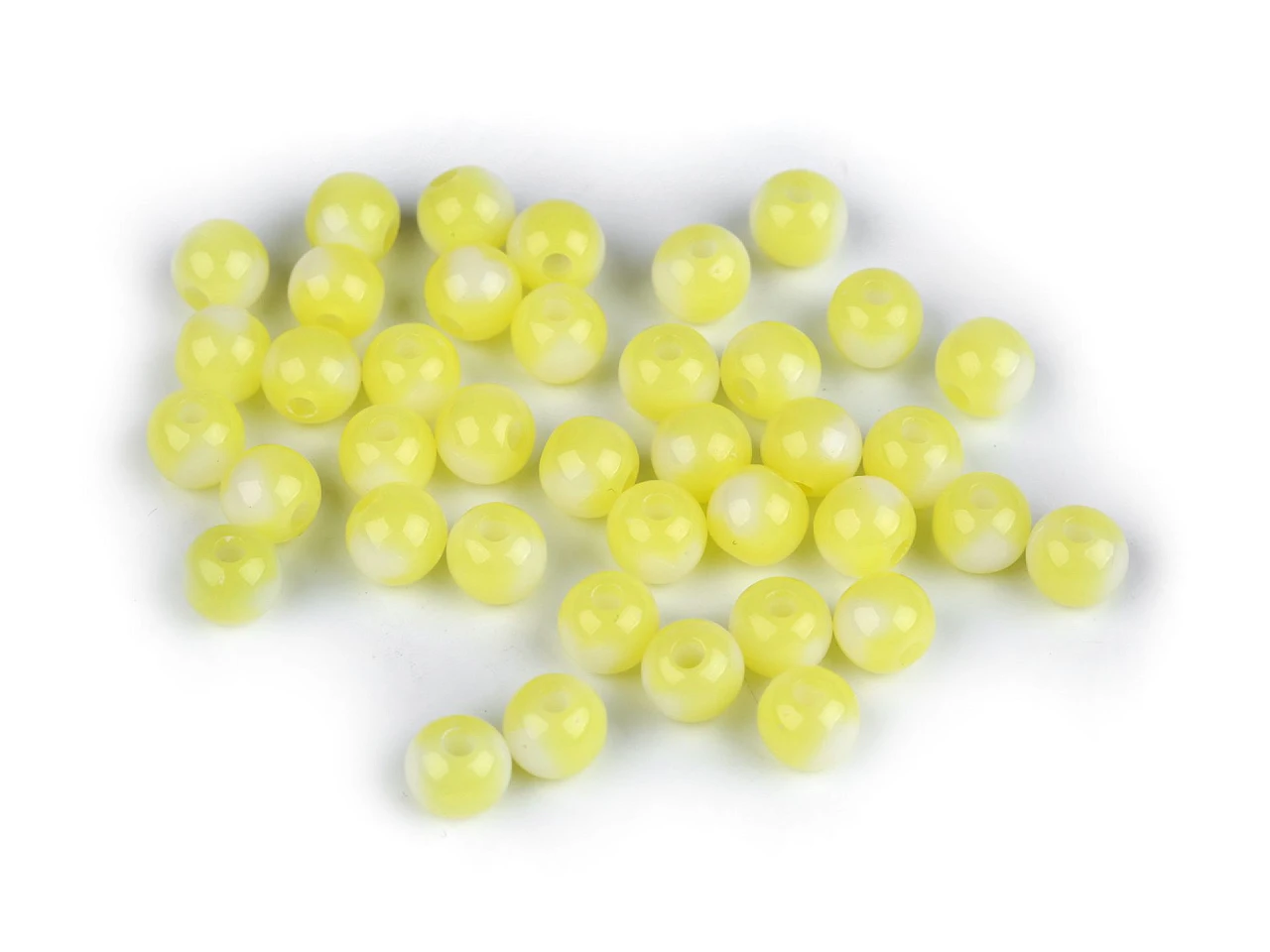 Plastové korálky Ø8 mm so srdiečkom- 10g