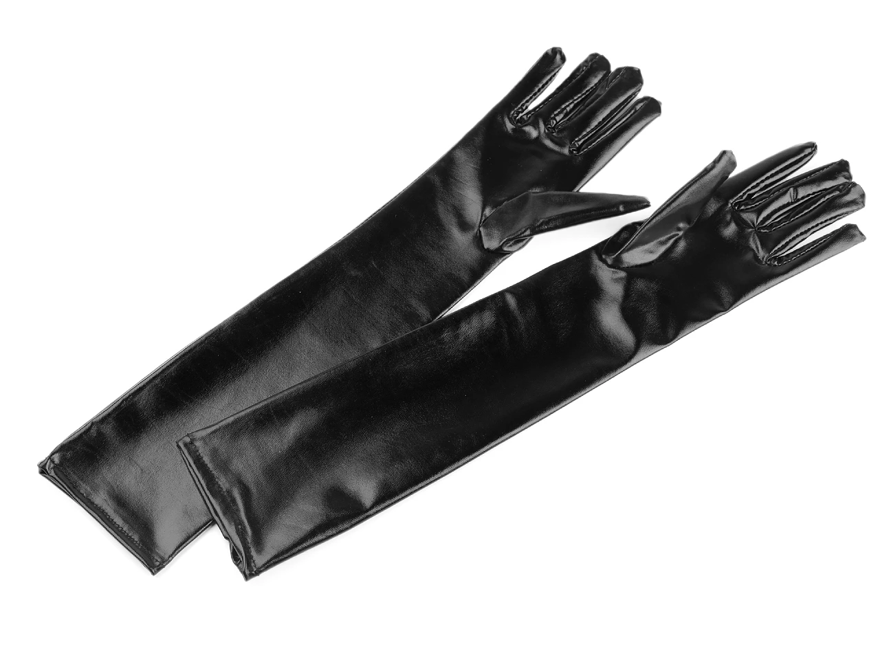Dlhé spoločenské rukavice imitácia latexu- 1 pár