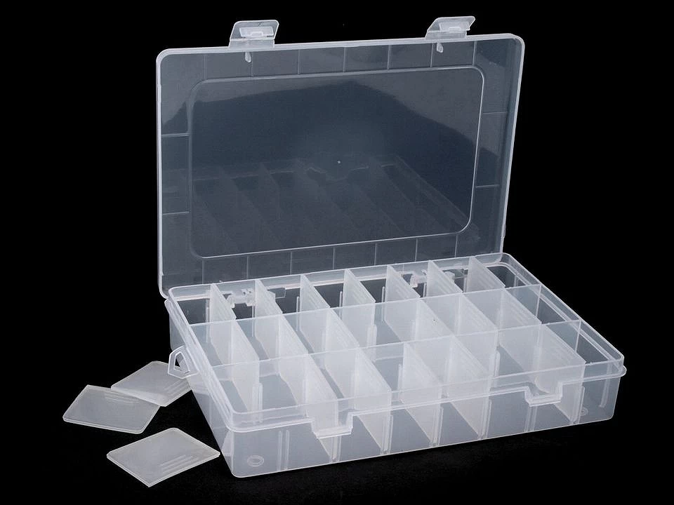 Plastový box / zásobník 14x20x4 cm - 1 ks