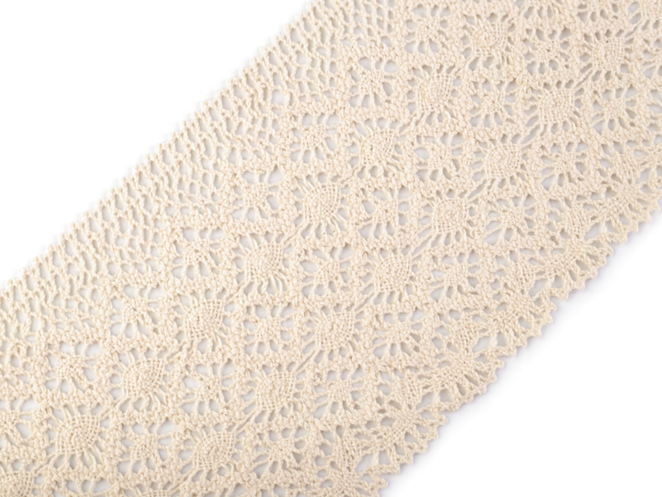 Bavlnená čipka paličkovaná šírka 14 cm - 1m