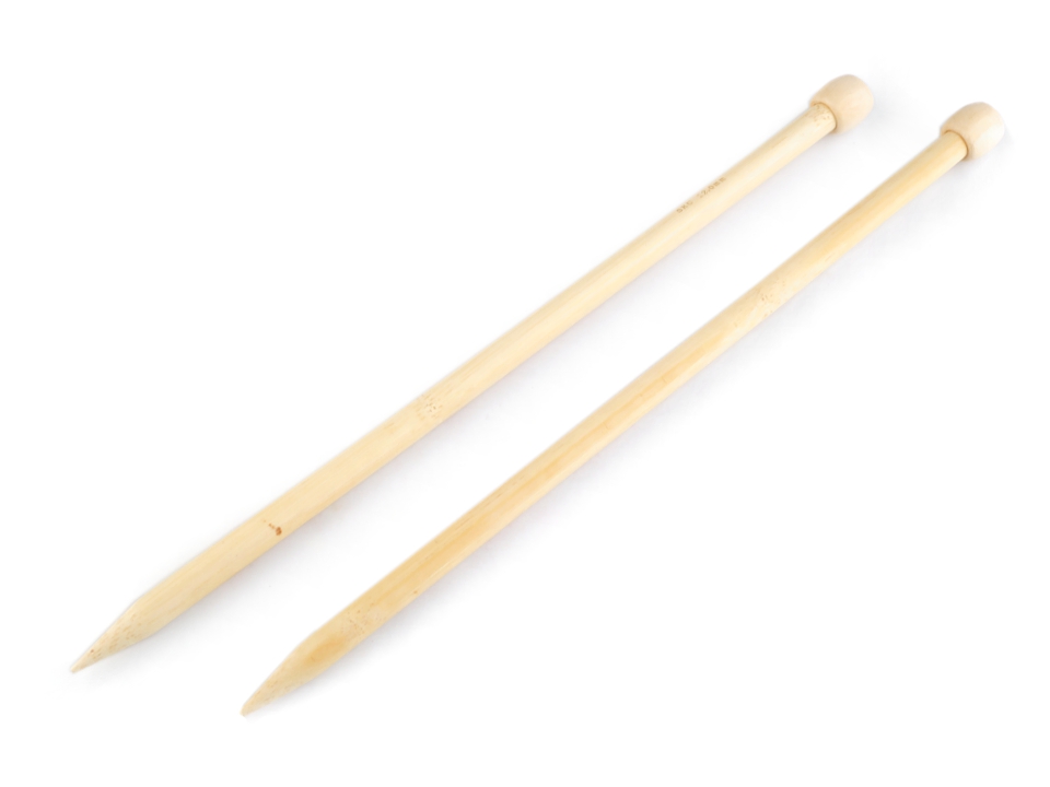 Rovné ihlice č. 12 bambus - 1 pár
