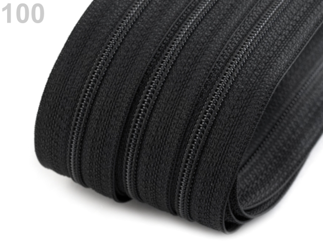 Zips špirálový šírka 4 mm pevný metráž 