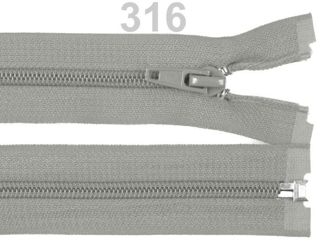 Zips špirálový 5mm,deliteľný, 65cm / bundový/ - 1 ks