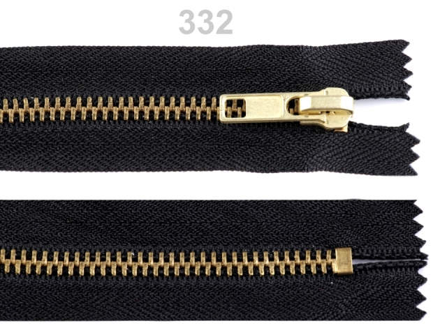 Kovový zips šírka 6 mm dĺžka 16 cm  - 1 ks