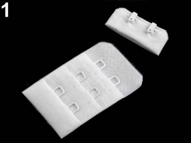 Zapínanie na podprsenky šírka 34 mm dvojradové - 1 pár