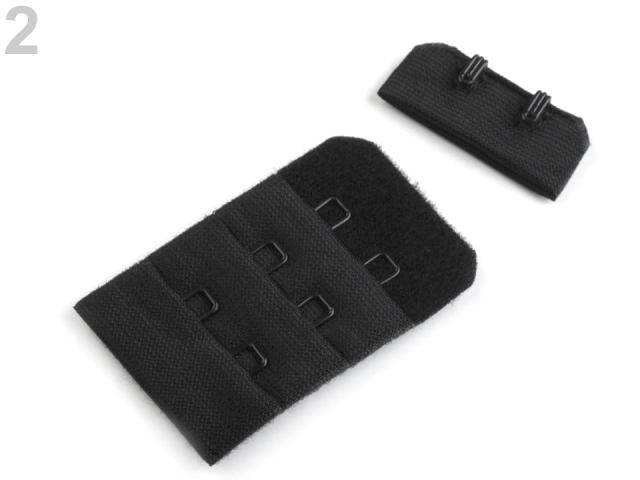 Zapínanie na podprsenky šírka 34 mm dvojradové - 1 pár