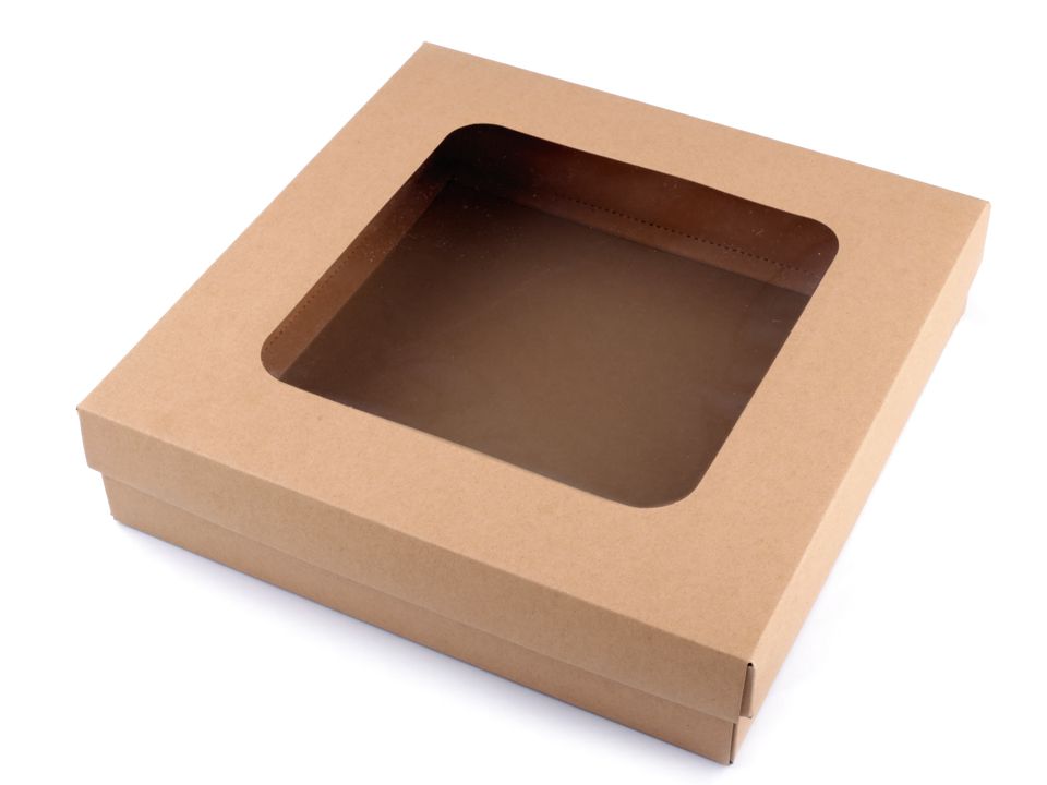 Darčeková krabica s priehľadom  - 1ks