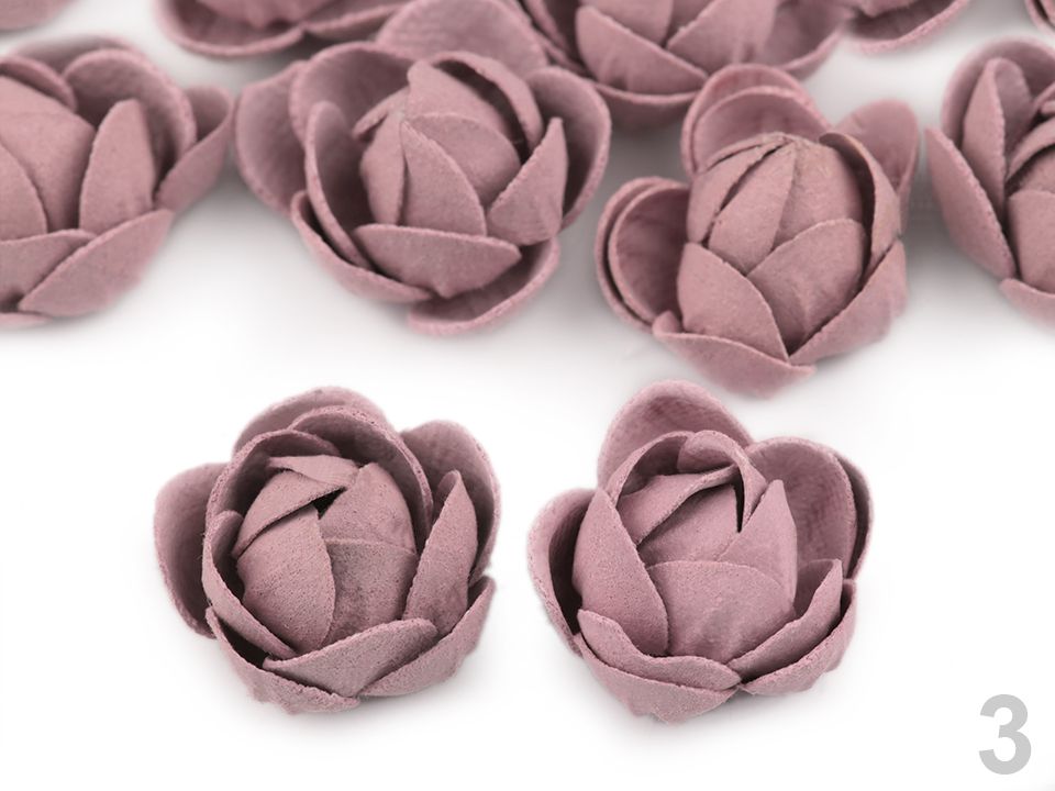 Textilný kvet, púčik ruže Ø30 mm - 2ks