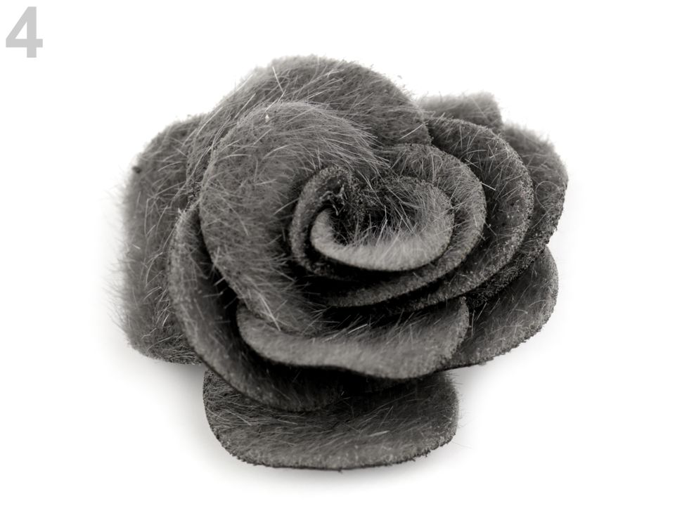 Ruža z imitácie kožušiny Ø50 mm - 1ks