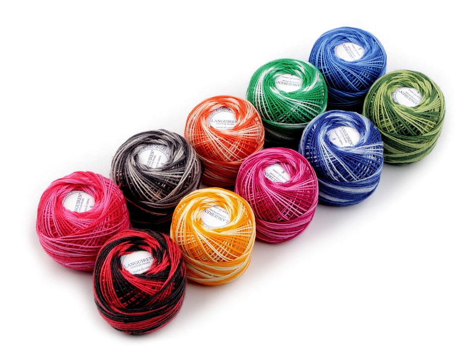 Bavlnená pradza ombré 10 g - 10ks