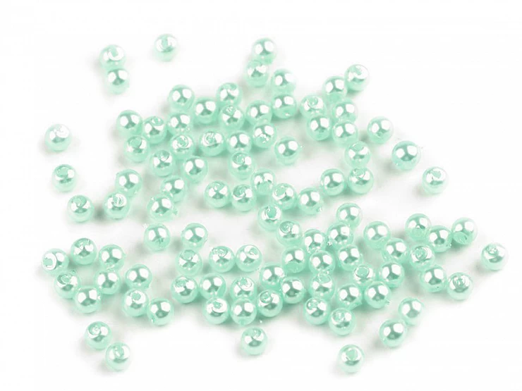 Plastové voskové koráliky / perly Glance Ø4 mm - 10g