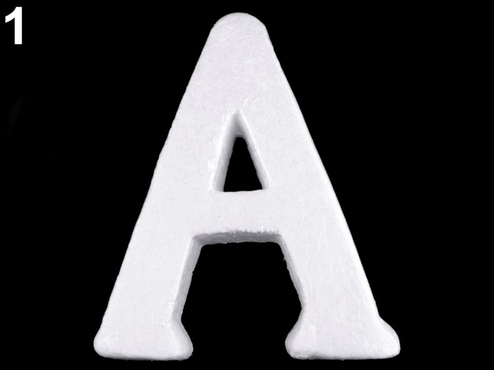 3D písmená abecedy polystyrén - 1 ks