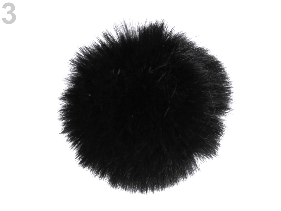 Kožušinový brmbolec s pútkom Ø6 cm - 1 ks