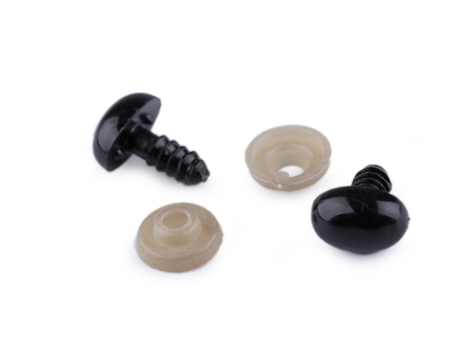 Ňufák / oči s poistkou 9x13 mm- 5sada