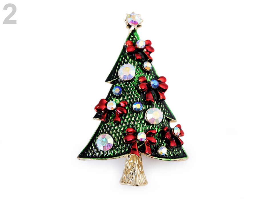 Brošňa vianočný stromček-1ks