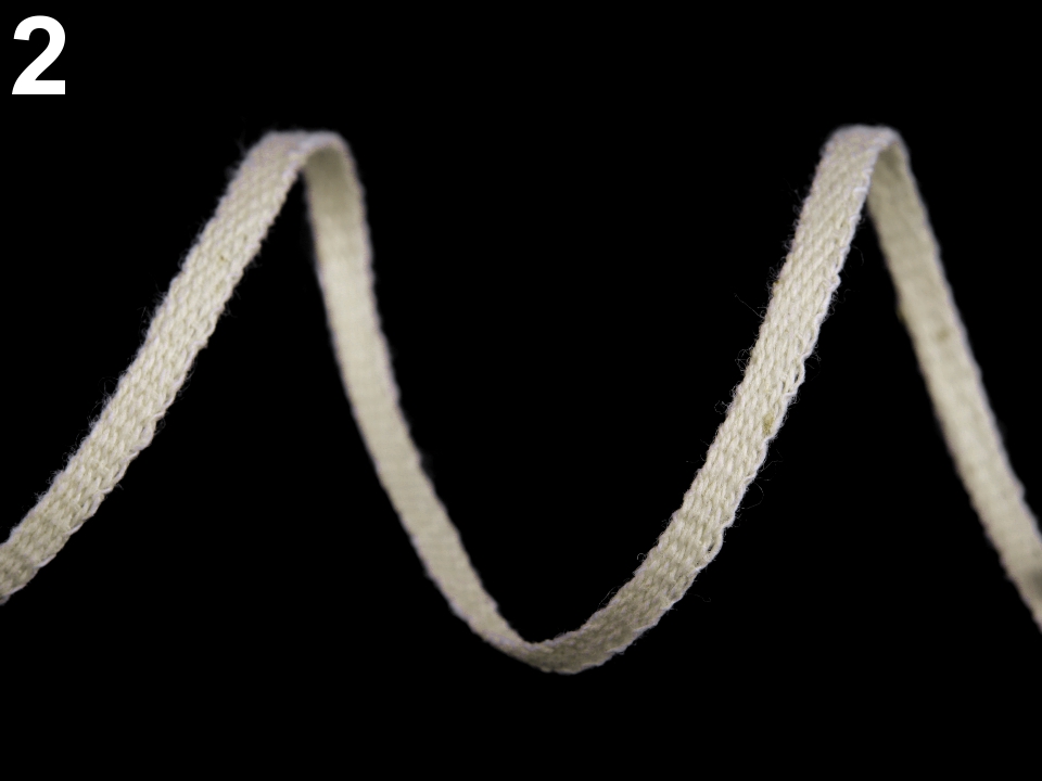 Bavlnená šnúra - pertle šírka 3 mm - 30 m