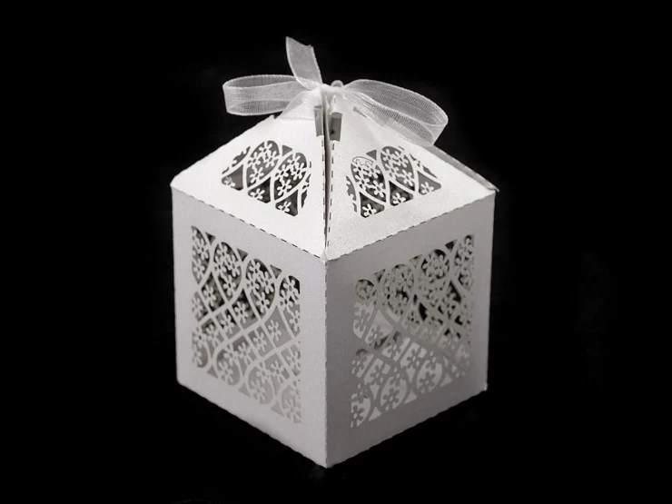 Papierová krabička svadobná - 2 ks