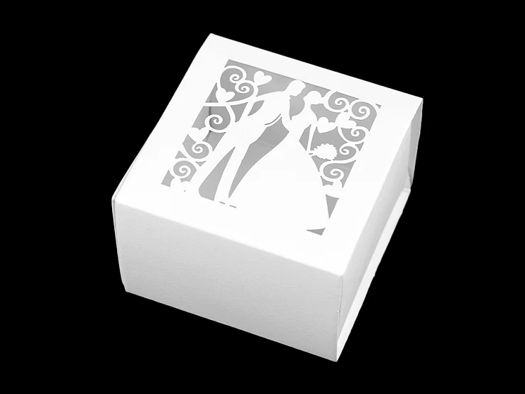 Papierová krabička svadobná - 2ks