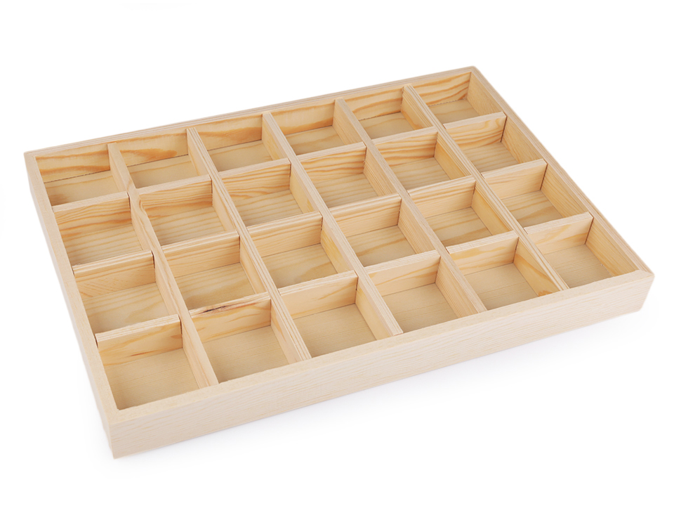 Drevené plato / organizér 24x35 cm - 1ks