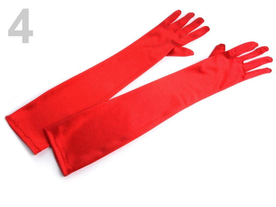 Dlhé spoločenské rukavice saténové - 1 pár