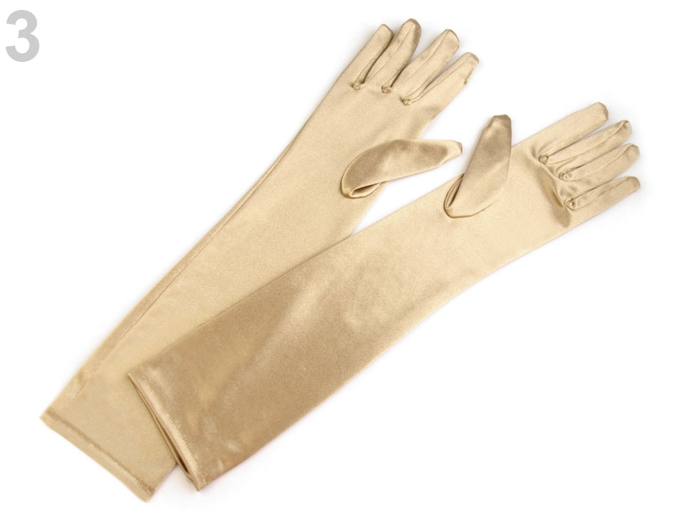 Dlhé spoločenské rukavice saténové - 1 pár