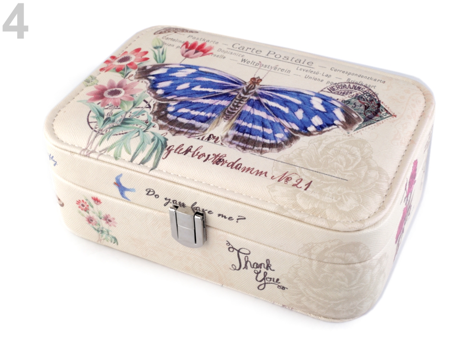 Šperkovnica motýľ 7x14x22 cm - 1 ks
