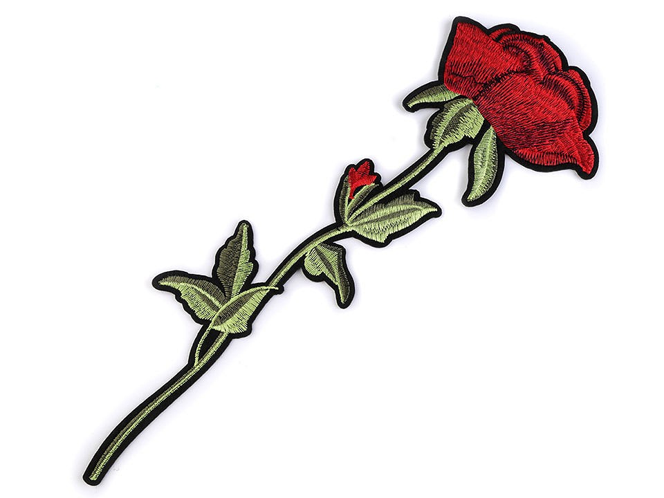 Nažehlovačka na rifle ruže / kvety - 1 ks