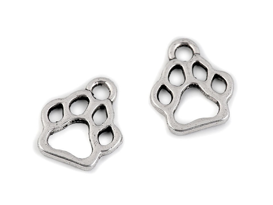 Prívesok labka psíka 11x13 mm - 10ks