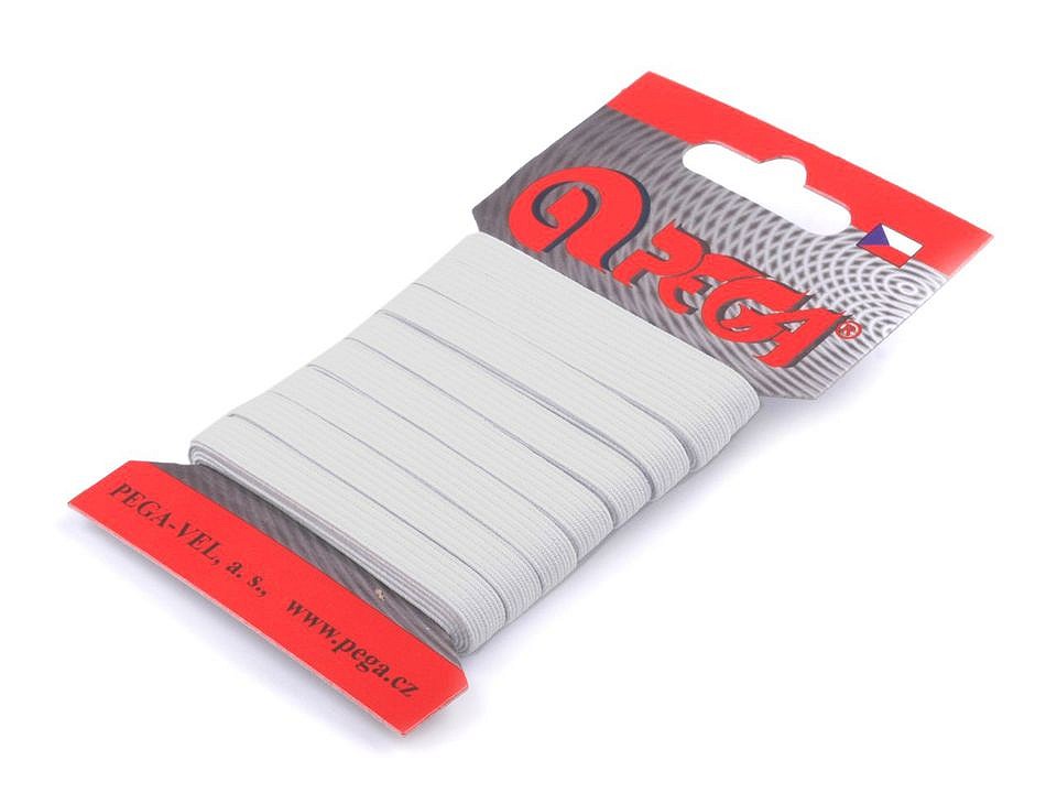 Bielizňova guma na karte šírka 7 mm- 1 karta