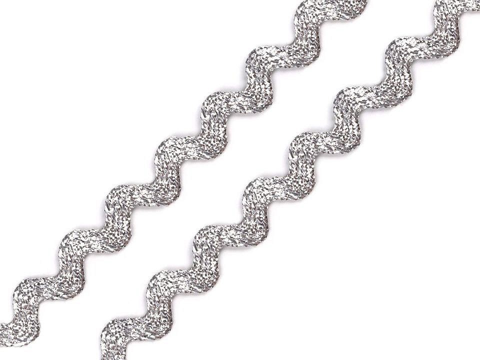 Vianočná hadovka - vlnovka šírka 4mm s lurexom - 1 m
