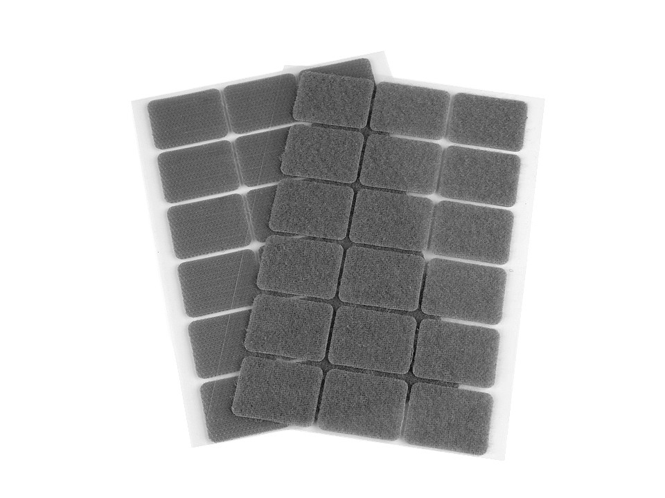 Suchý zips samolepiaci obdĺžniky 25x32 mm - 1 karta