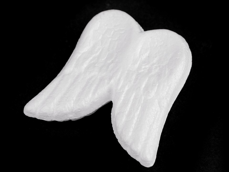 Anjelské krídla 7,5x7,5 cm polystyrén - 1 ks