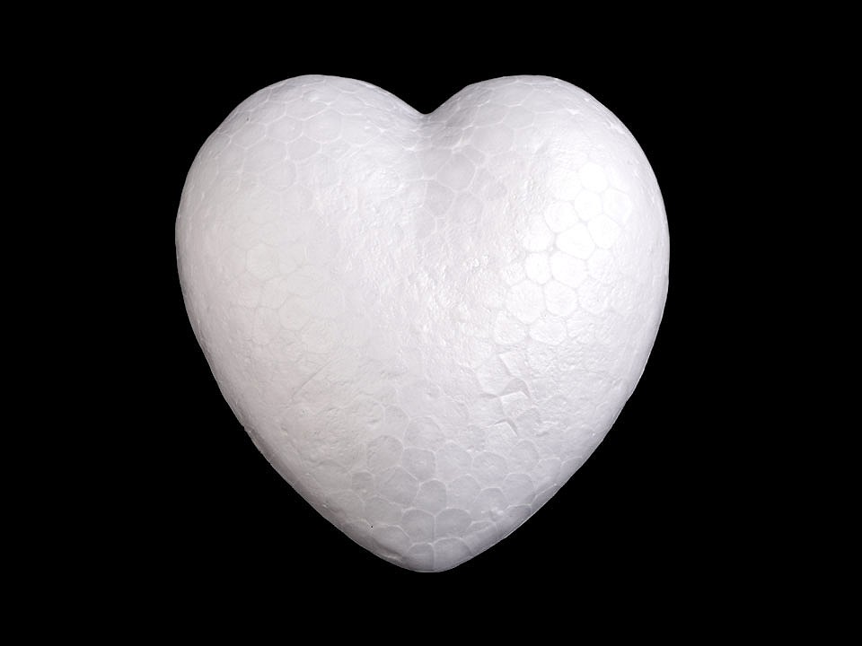 Srdce Ø8 cm polystyrén - 2 ks