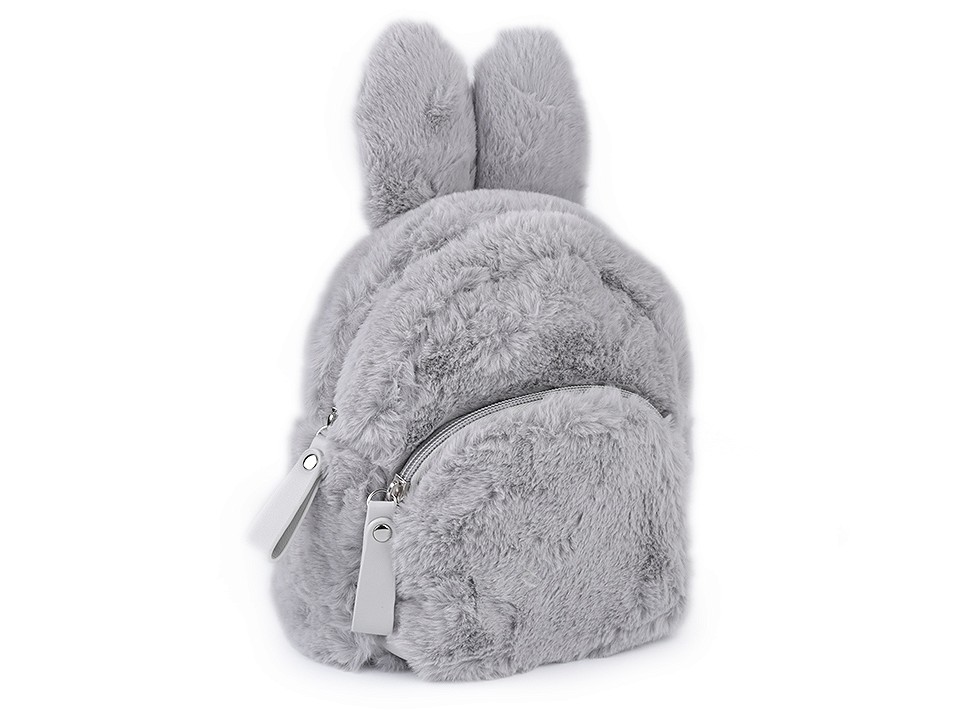 Dievčenský kožušinový batoh zajac - 1 ks