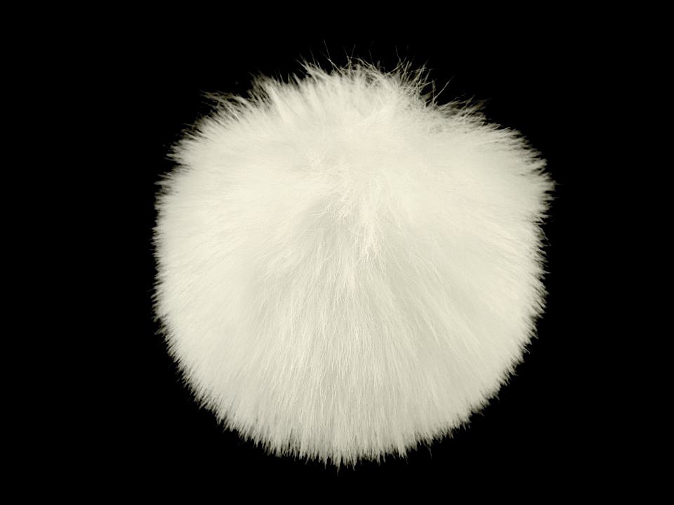 Kožušinový brmbolec s pútkom Ø6 cm - 1 ks