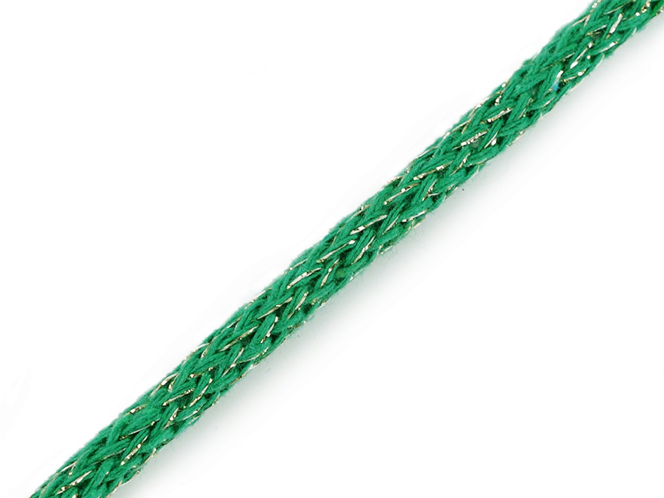 Vianočná šnúra / priadza Ø5 mm s lurexom - 5 m